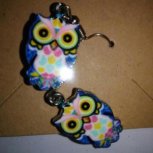 Hoot! Hoot! these perfect blue Owl Earrings